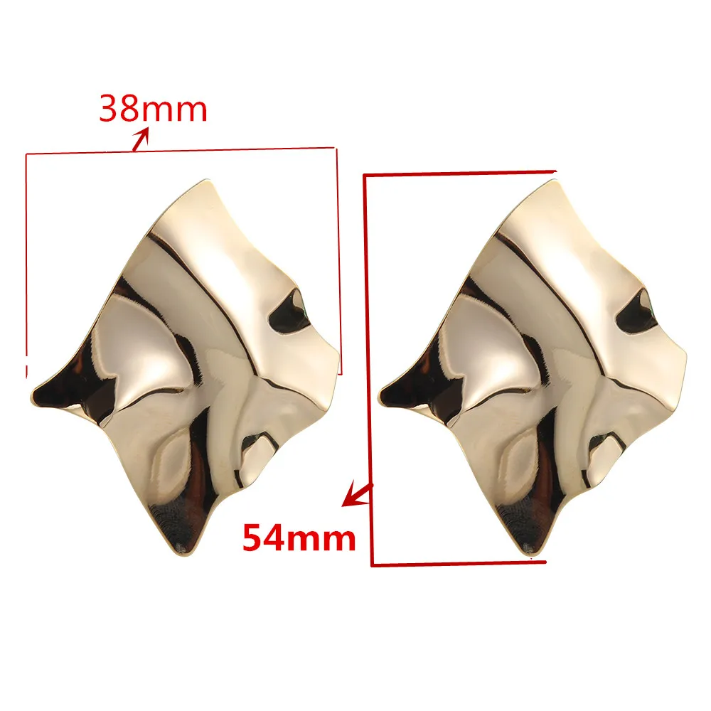 New Punk Gold/Silver color Irregular alloy Earrings Big Simple exaggeration Earrings For Women Party Wedding Fashion Jewelry
New Punk Gold/Silver color Irregular alloy Earrings Big Simple exaggeration Earrings For Women Party Wedding Fashion Jewelry