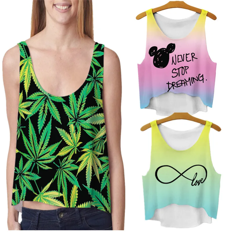 YAMUSEED Multicolor T-Shirts 3D Print Women Tank Tops & camis Printed Sleeveless Vest Girls Summer Short Crop Top Irregular
YAMUSEED Multicolor T-Shirts 3D Print Women Tank Tops & camis Printed Sleeveless Vest Girls Summer Short Crop Top Irregular