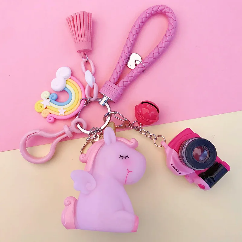 Cartoon Horse Pony Unicorn Anime Animal Keychain Camera Leather Rope Key Chains Key Ring Holder for Women Girl Bag Pendant D210
Cartoon Horse Pony Unicorn Anime Animal Keychain Camera Leather Rope Key Chains Key Ring Holder for Women Girl Bag Pendant D210