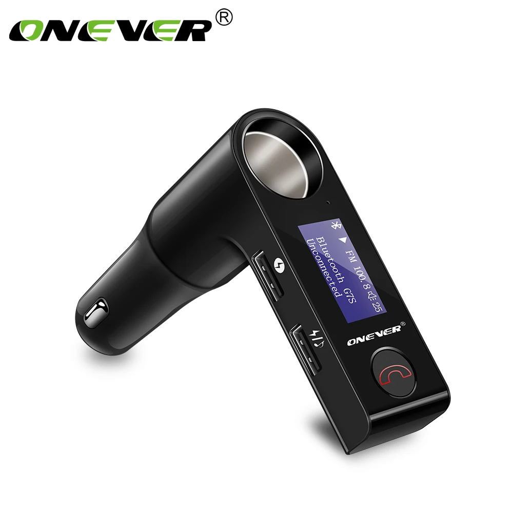 Onever Bluetooth FM Transmitter Modulator Music Player TF Card U Disk Play Car Kit Dual USB Car Charger Cigarette Lighter Socket
Onever Bluetooth FM Transmitter Modulator Music Player TF Card U Disk Play Car Kit Dual USB Car Charger Cigarette Lighter Socket