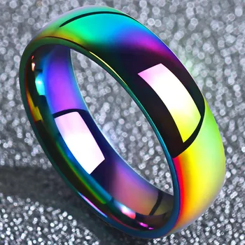 Colorful Rainbow 316L Stainless Steel Fashion Glossy Face Couple Rings for Women Men Kids Cool Boy Classic Jewelry anillos mujer
Colorful Rainbow 316L Stainless Steel Fashion Glossy Face Couple Rings for Women Men Kids Cool Boy Classic Jewelry anillos mujer