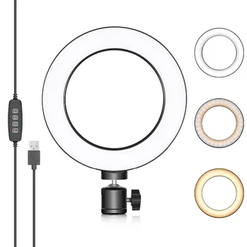 Neewer LED Ring Light 6-inch for YouTube Video Live Streaming Makeup Selfie,Desktop Mini USB Camera LED Light with 3 Light Modes
Neewer LED Ring Light 6-inch for YouTube Video Live Streaming Makeup Selfie,Desktop Mini USB Camera LED Light with 3 Light Modes