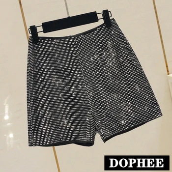 2019 Summer New Heavy Hot Drilling High-waist Shorts Women's Black Wide-legged Pants Lady Shorts
2019 Summer New Heavy Hot Drilling High-waist Shorts Women's Black Wide-legged Pants Lady Shorts