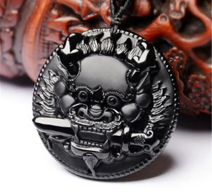 Natural frosted Obsidian Pendant man, lion Jades Crystal Pendant Necklace FREE SHIPPING
Natural frosted Obsidian Pendant man, lion Jades Crystal Pendant Necklace FREE SHIPPING