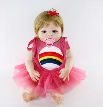 23inch Full silicone reborn baby dolls Toy Baby-Reborn lifelike bebe toys vinyl newborn bathe princess toddler kids toys
23inch Full silicone reborn baby dolls Toy Baby-Reborn lifelike bebe toys vinyl newborn bathe princess toddler kids toys