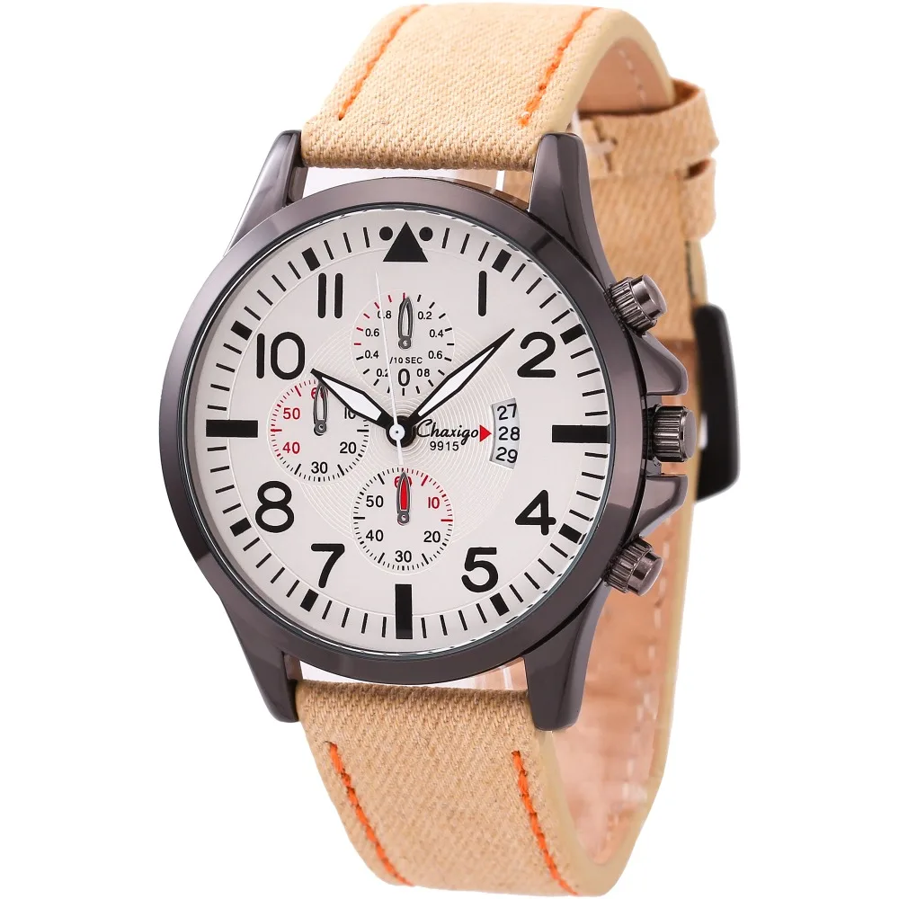 Image Chaxigo Brand Quartz Watch Fashion Sports   Outdoors Relogio Masculino Cheap Watches Canvas PU leather Clock Online Shopping