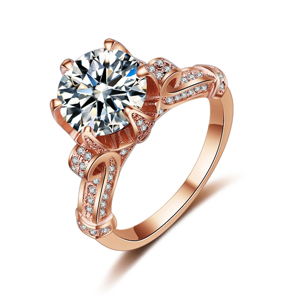 R012 Cupronickel Rose Gold Color Filled AAAAA Big Cubic Zircon Crystal Wedding Party Ring for Women Ladies
R012 Cupronickel Rose Gold Color Filled AAAAA Big Cubic Zircon Crystal Wedding Party Ring for Women Ladies