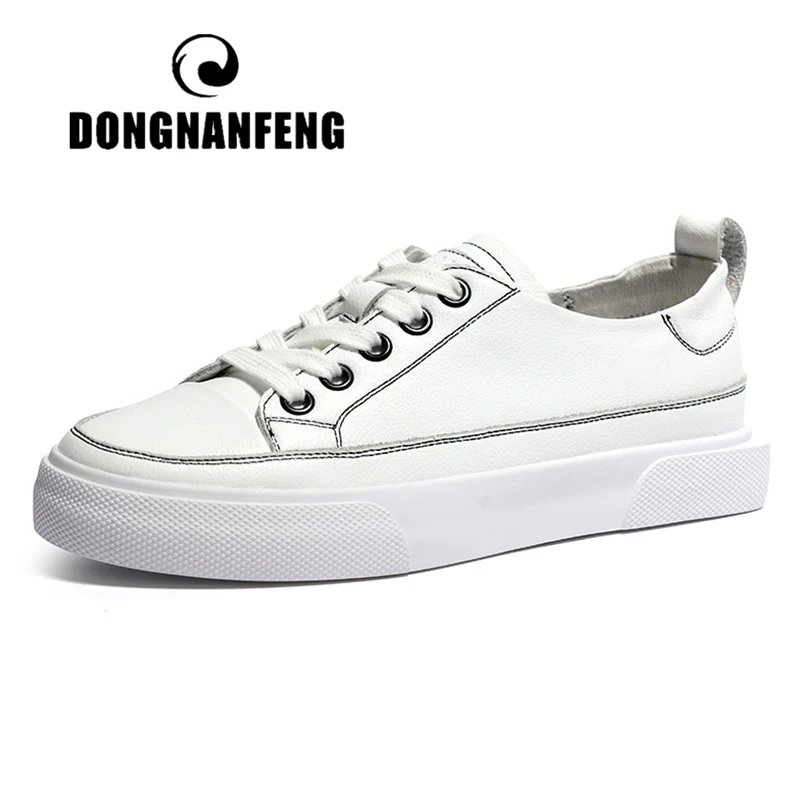 DONGNANFENG Women Female Student Gril Ladies Genuine Leather White Shoes Flats Lace Up Korean Platform Vulcanized Shoes HX-901
DONGNANFENG Women Female Student Gril Ladies Genuine Leather White Shoes Flats Lace Up Korean Platform Vulcanized Shoes HX-901