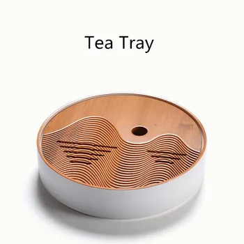 Japanese-style round white porcelain small tea tray ceramic creative dry-use bamboo mini storage tea tray Free shipping
Japanese-style round white porcelain small tea tray ceramic creative dry-use bamboo mini storage tea tray Free shipping