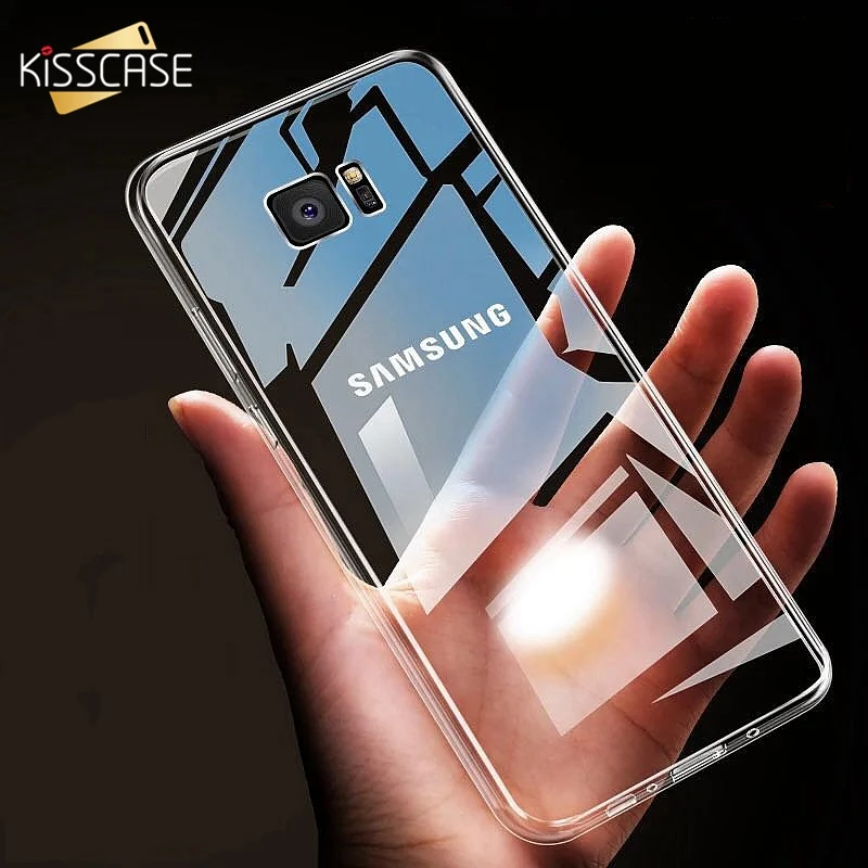 Чехол KISSCASE для Samsung Galaxy S10 plus S10e A3 A5 A7 2016 2017 прозрачный мягкий ТПУ чехол телефона S8 S9