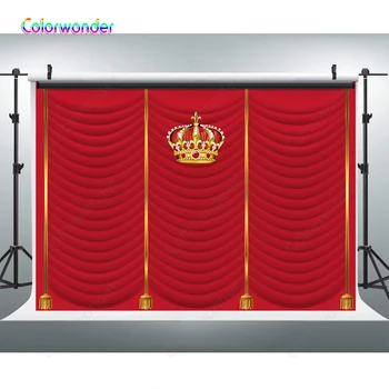 Royal Baby Shower Backdrops for Kids Photography Golden Crown with Red Curtain and Drawstrings 7x5ft Custom Background for Party
Royal Baby Shower Backdrops for Kids Photography Golden Crown with Red Curtain and Drawstrings 7x5ft Custom Background for Party