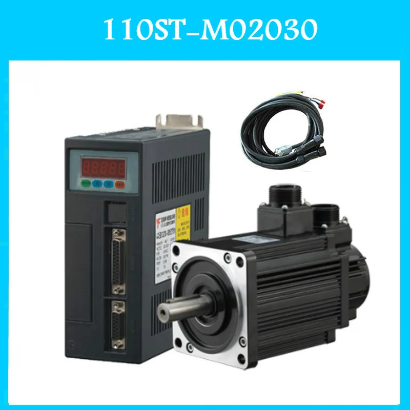 110ST-M02030 220V 600W AC Servo motor 0.6KW 3000RPM 2N.M. servomotor Single-Phase ac drive permanent magnet Matched Driver
110ST-M02030 220V 600W AC Servo motor 0.6KW 3000RPM 2N.M. servomotor Single-Phase ac drive permanent magnet Matched Driver