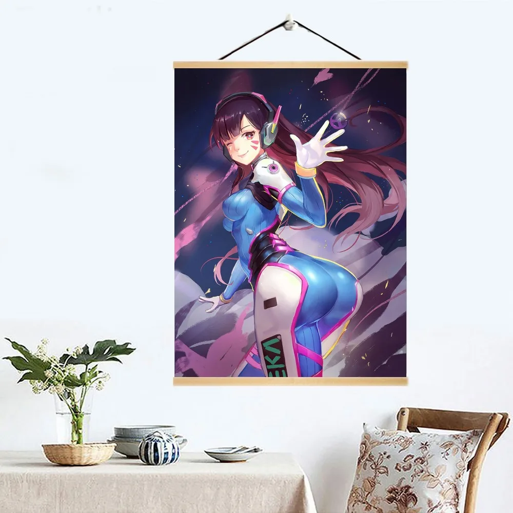 Home Decor Wall Artwork Solid Wood Hanging Scroll Painting On High Quality Canvas Print Sexy D.Va Poster Overwatch Game Picture
Home Decor Wall Artwork Solid Wood Hanging Scroll Painting On High Quality Canvas Print Sexy D.Va Poster Overwatch Game Picture