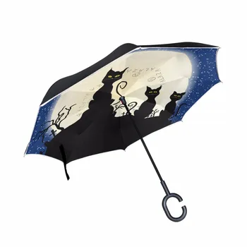 Windproof Night Sky Milky Way Moon Cat Inverted Umbrella Double Layer Women Rain Reverse Umbrellas
Windproof Night Sky Milky Way Moon Cat Inverted Umbrella Double Layer Women Rain Reverse Umbrellas