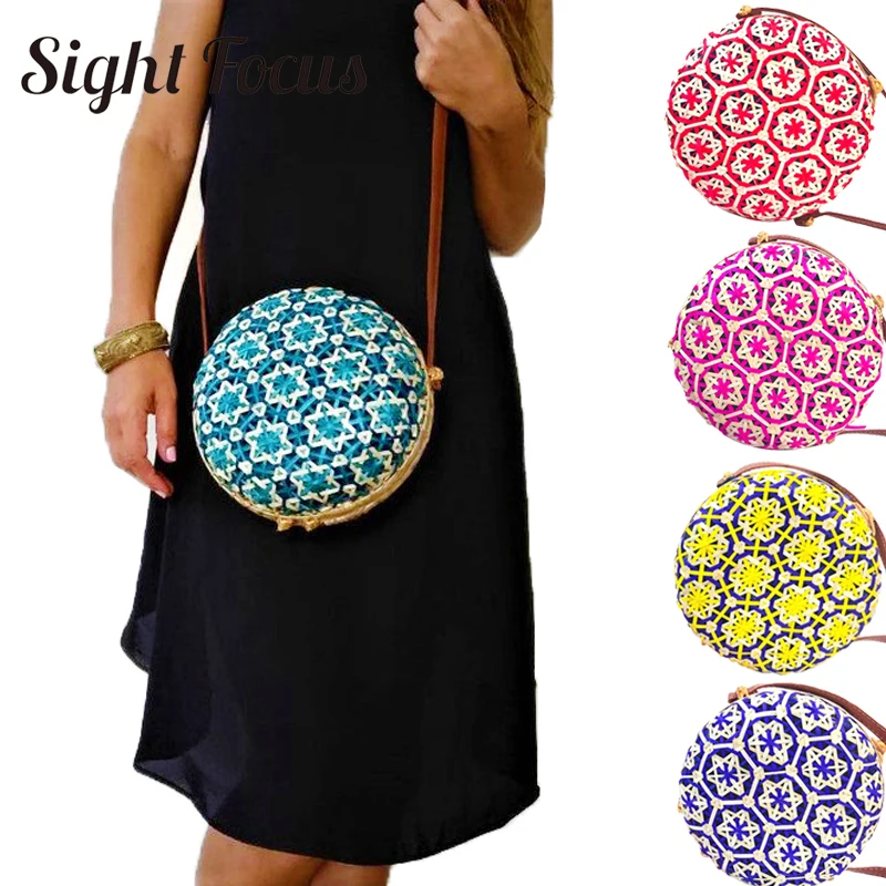 Sight Focus Handmade Round Rattan Bag Women Straw Bag Crossbody Bamboo Side Bag small Summer Woven Star Pattern Shoulder Bags
Sight Focus Handmade Round Rattan Bag Women Straw Bag Crossbody Bamboo Side Bag small Summer Woven Star Pattern Shoulder Bags