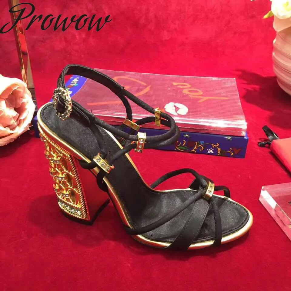 Prowow New Quality Satin Black Crystal Beading Summer Sandals Open Toe HIgh Heel Sandals Shoes Women
Prowow New Quality Satin Black Crystal Beading Summer Sandals Open Toe HIgh Heel Sandals Shoes Women
