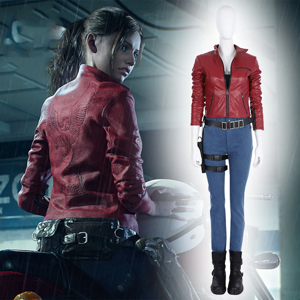 Halloween Resident Evil 2 Cosplay Claire Redfleld Cosplay Costume Leather Coat and Pants Set High Quality Custom Made Size
Halloween Resident Evil 2 Cosplay Claire Redfleld Cosplay Costume Leather Coat and Pants Set High Quality Custom Made Size