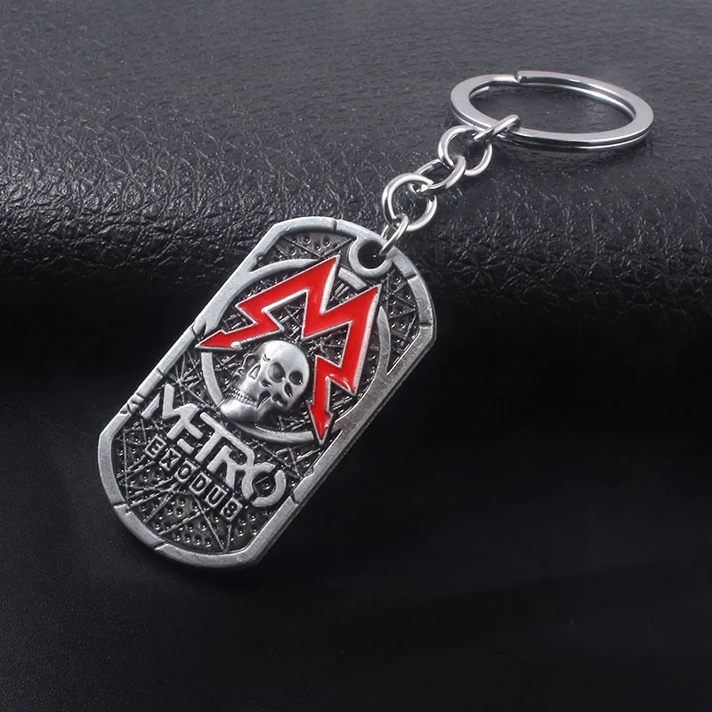 Game Metro Exodus 2033 Metal Keychains Skull Dog Tag Logo Keyring For Keys Men Car Women Bag Accessories
Game Metro Exodus 2033 Metal Keychains Skull Dog Tag Logo Keyring For Keys Men Car Women Bag Accessories