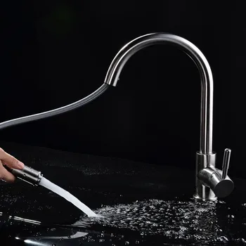 304 Stainless Steel Pull Out Kitchen Faucet Kitchen Mixer Lead-free Kitchen Sink Tap 360 degree Rotating torneira cozinha
304 Stainless Steel Pull Out Kitchen Faucet Kitchen Mixer Lead-free Kitchen Sink Tap 360 degree Rotating torneira cozinha