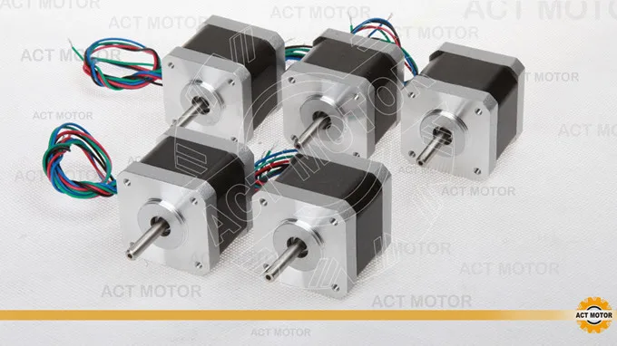 New Arrival! ACT 5PCS Nema17 Stepper Motor 17HS4404 2Phase 55oz-in 40mm 0.4A Single Flat Shaft CE ROSH ISO 3D Printer Reprap
New Arrival! ACT 5PCS Nema17 Stepper Motor 17HS4404 2Phase 55oz-in 40mm 0.4A Single Flat Shaft CE ROSH ISO 3D Printer Reprap