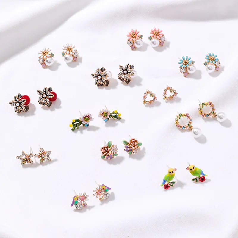 Silver Needle Prevent Allergy Flower Bird Rhinestone Small Mini Stud Earrings for Women Jewelry Korean Girl Earrings 2018
Silver Needle Prevent Allergy Flower Bird Rhinestone Small Mini Stud Earrings for Women Jewelry Korean Girl Earrings 2018