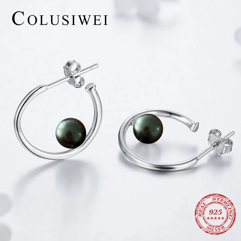Colusiwei 925 Sterling Silver Fashion Earrings Black Shell Pearl Hoop Earrings For Women Sterling Silver Exquisite Jewelry
Colusiwei 925 Sterling Silver Fashion Earrings Black Shell Pearl Hoop Earrings For Women Sterling Silver Exquisite Jewelry
