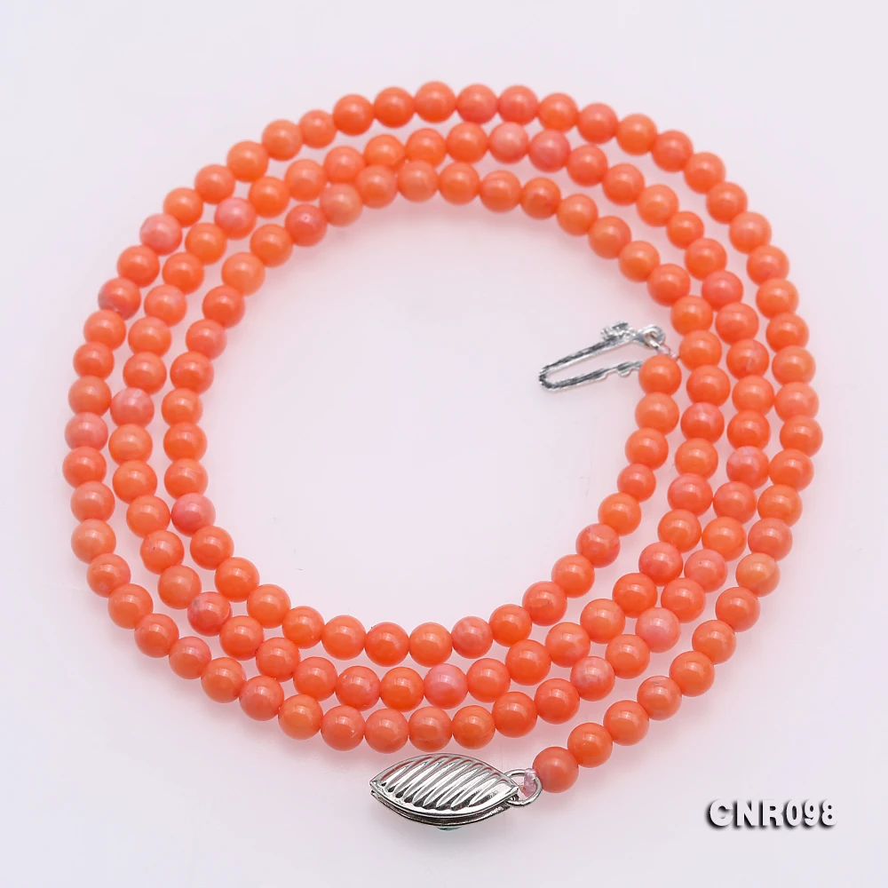 JYX Lovely 3.5mm 4-5mm Tiny Round Orange Coral Necklace Elegant Gemstone Jewelry For Mother gift 18" 20" Handmade
JYX Lovely 3.5mm 4-5mm Tiny Round Orange Coral Necklace Elegant Gemstone Jewelry For Mother gift 18" 20" Handmade