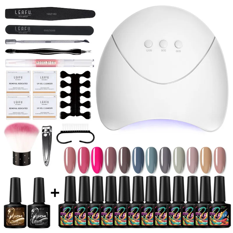 Lacheer 26Pcs/Lot 36W Z3 Nail Dryer Tools Set 12 Colors UV Nail Gel Polish With Base Top Coat Fast Dryer Led Lamp Manicure Kits
Lacheer 26Pcs/Lot 36W Z3 Nail Dryer Tools Set 12 Colors UV Nail Gel Polish With Base Top Coat Fast Dryer Led Lamp Manicure Kits