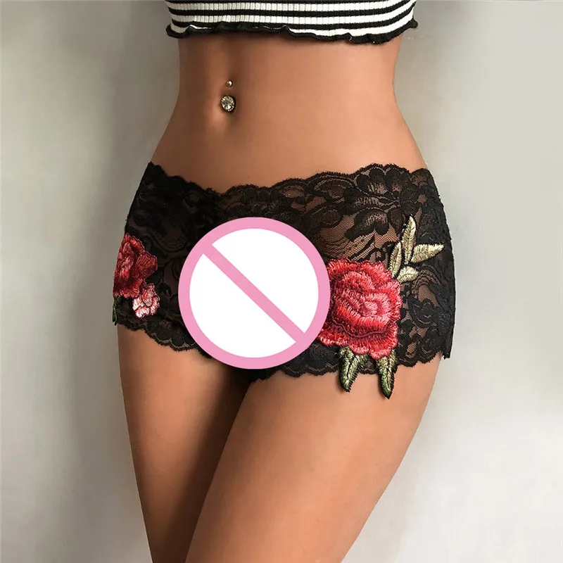 

New Women Sissy Lace Sexy Hollow Lingerie Babydoll Underpants Bandage Underwear Hot Woman Underwear Black White Breathable Brief