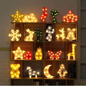 Luminaria Novelty 3D Marquee Unicorn Flamingo Table LED Lamp Love Children's Night Light Star Moon Cloud Heart Deer Decor Letter
Luminaria Novelty 3D Marquee Unicorn Flamingo Table LED Lamp Love Children's Night Light Star Moon Cloud Heart Deer Decor Letter