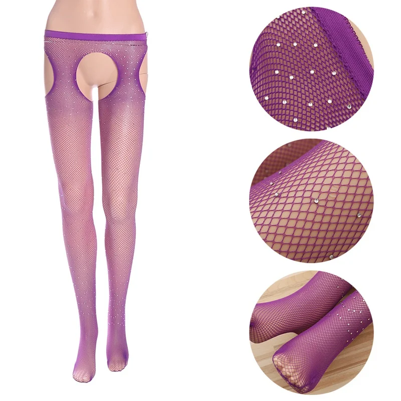 Women's Tights Sexy Open Crotch Rhinestone Fishnet Stockings Ladies Cutout Mesh Fishnet Pantyhose Female Club Party Hosiery
Women's Tights Sexy Open Crotch Rhinestone Fishnet Stockings Ladies Cutout Mesh Fishnet Pantyhose Female Club Party Hosiery