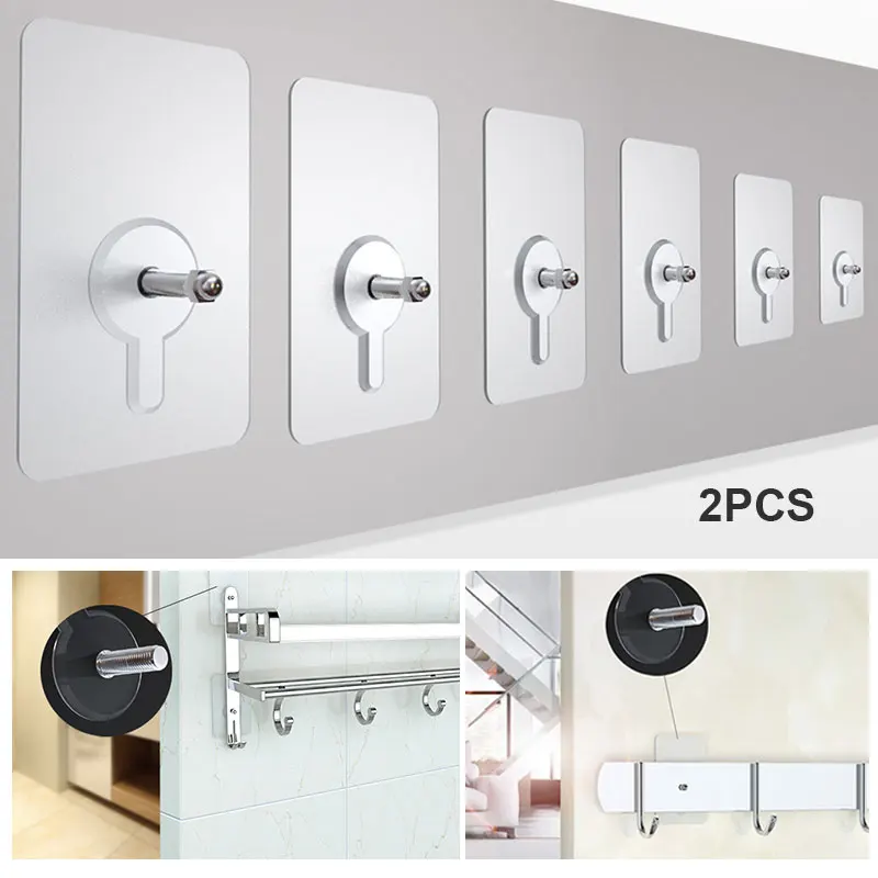 2pcs/Set Screw Non-Trace Stick Wall Poster Wall Hook Practical Wall Nail Durable Curtain Towel Transparent Hook
2pcs/Set Screw Non-Trace Stick Wall Poster Wall Hook Practical Wall Nail Durable Curtain Towel Transparent Hook