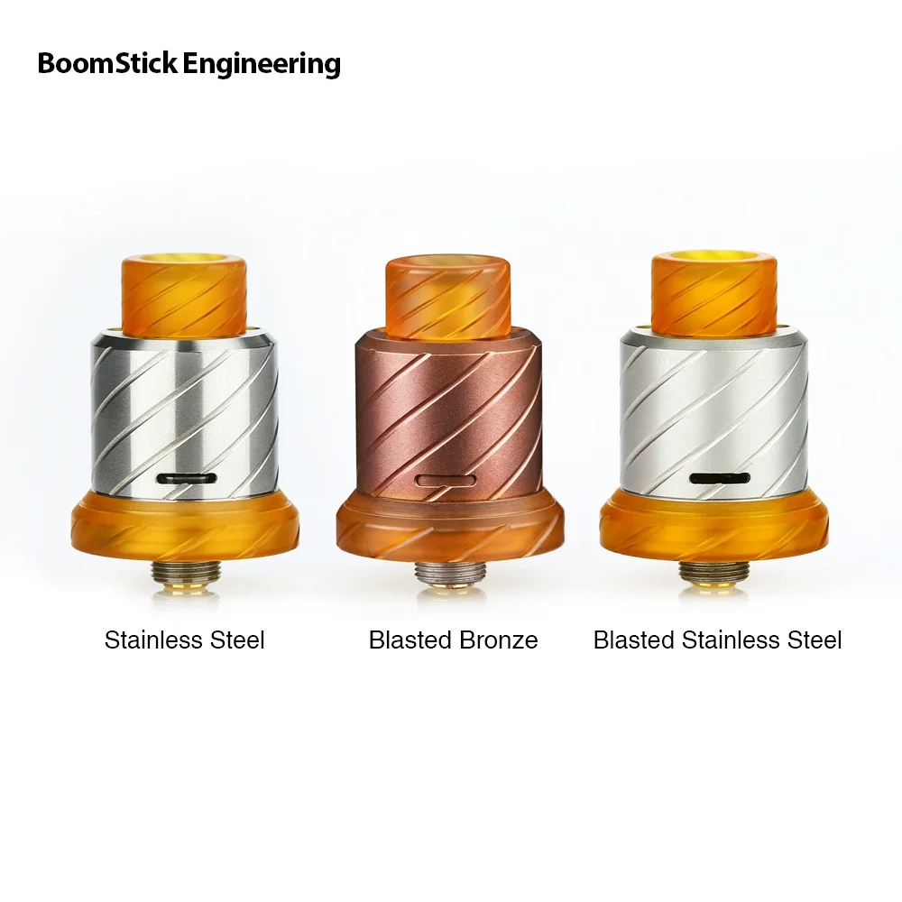100% Original Italian BoomStick Engineering Reaper RDA 18mm with Single Coil and Dual Building & BF Pin Fit Squonk Mod Vape |