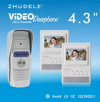 ZHUDELE Home Security Intercom System Doorbell Smar4.3"Video Door Phone,Peephole HD Camera,Night Vision w/t Waterproof Cover 1V2
ZHUDELE Home Security Intercom System Doorbell Smar4.3"Video Door Phone,Peephole HD Camera,Night Vision w/t Waterproof Cover 1V2