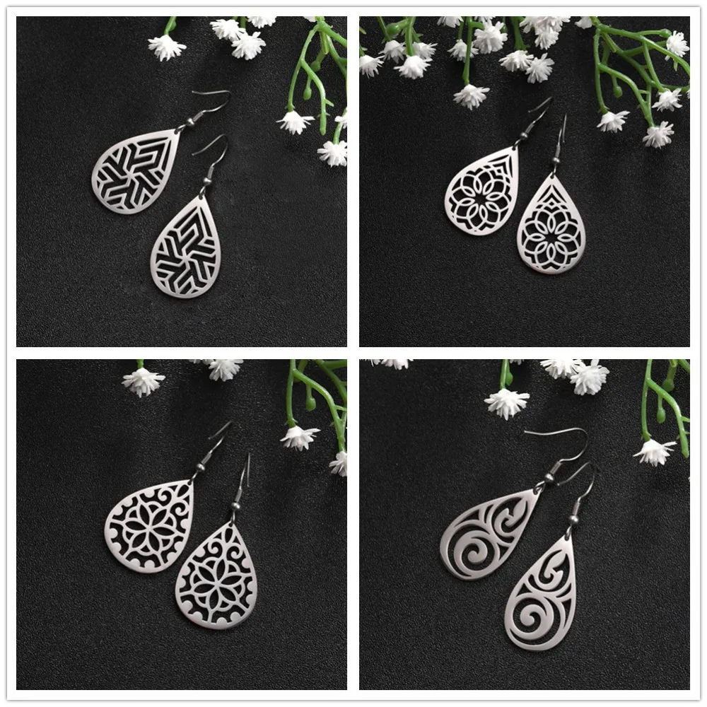 My Shape Ethnic Flower Hollow Statement Earrings Stainless Steel Vintage Dangle Earrings Gold Black Ear Jewelry pendientes mujer
My Shape Ethnic Flower Hollow Statement Earrings Stainless Steel Vintage Dangle Earrings Gold Black Ear Jewelry pendientes mujer