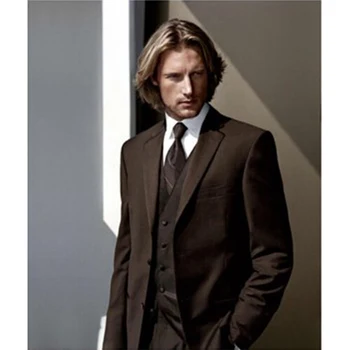 Fashion Two Buttons Brown Groom men suit Tuxedos Groomsmen Mens Wedding Prom Suits Custom Made 2020 (Jacket+Pants+Vest+Tie)
Fashion Two Buttons Brown Groom men suit Tuxedos Groomsmen Mens Wedding Prom Suits Custom Made 2020 (Jacket+Pants+Vest+Tie)