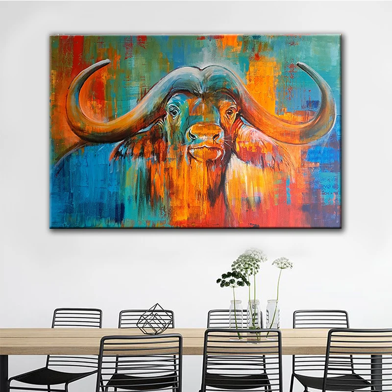 GOODECOR Animals Canvas Painting Buffalo Wall Art for Living Room Abstract Canvas Art Print Decorative Wall Painting Home Decor
GOODECOR Animals Canvas Painting Buffalo Wall Art for Living Room Abstract Canvas Art Print Decorative Wall Painting Home Decor