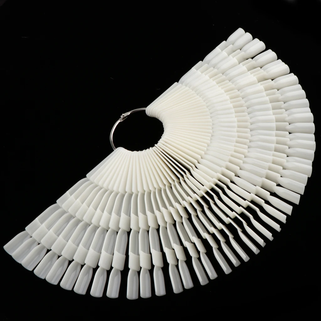 50pcs Fan-shaped Nail Art Display Chart Acrylic False Tips Practice Tool - 150 Tips 50pcs Fan-shaped Nail Art Display Chart Acrylic False Tips Practice Tool - 150 Tips