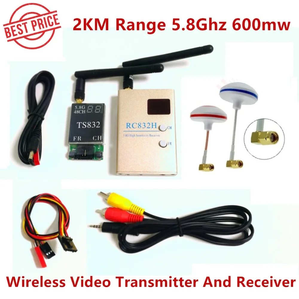 

FPV 5.8G 5.8GHz 600mW Wireless AV Audio Video 48CH RC Transmitter TX TS832 & Receiver RX RC832H For Racing drone F450 QAV250