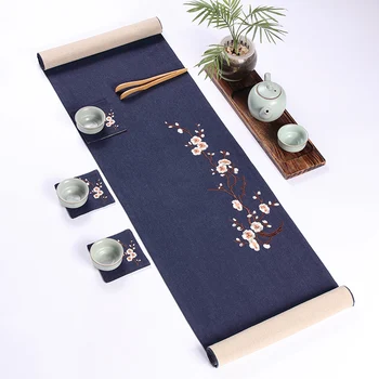 Japanese Style Double Linen Embroidery Plum Table Runner Tea Ceremony Tea Mats Kung Fu Tea Set Accessorie Creative Home Ornament
Japanese Style Double Linen Embroidery Plum Table Runner Tea Ceremony Tea Mats Kung Fu Tea Set Accessorie Creative Home Ornament