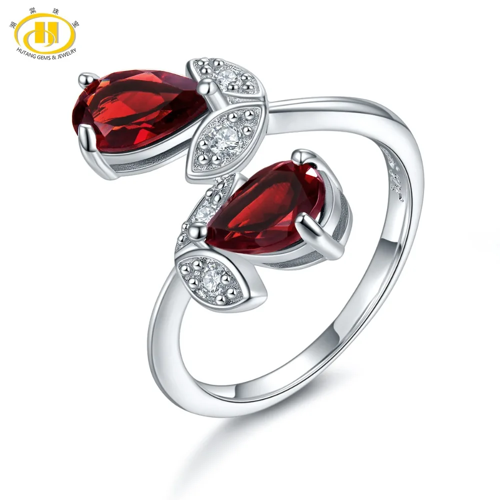 Hutang Silver Wedding Spring Ring Natural Gemstone Garnet Solid 925 Sterling Fine Fashion Stone Jewelry For Women's Gift New
Hutang Silver Wedding Spring Ring Natural Gemstone Garnet Solid 925 Sterling Fine Fashion Stone Jewelry For Women's Gift New
