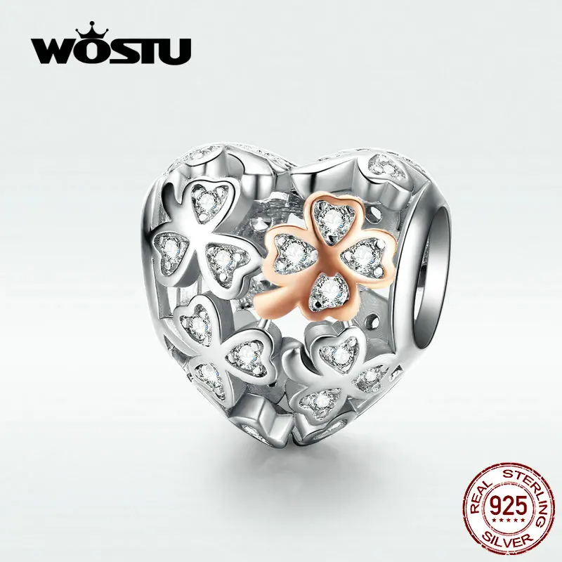 WOSTU Hot Sale Authentic 925 Sterling Silver Clover Love Heart Charms Beads Fit Original Bracelet & Bangle Jewelry BKC1248
WOSTU Hot Sale Authentic 925 Sterling Silver Clover Love Heart Charms Beads Fit Original Bracelet & Bangle Jewelry BKC1248