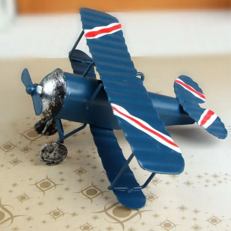 Vintage Biplane Model Mini Figurines for Home Decor Metal Iron Air Plane Model Aircraft Children Room Hanging Decor Kids Gift
Vintage Biplane Model Mini Figurines for Home Decor Metal Iron Air Plane Model Aircraft Children Room Hanging Decor Kids Gift