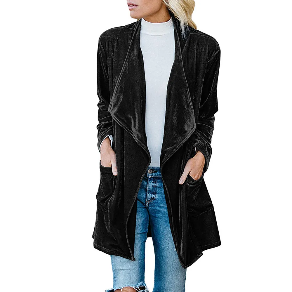 Winter Jacket Women Female Long Sleeve Waterfall Collar Coat Woman Clothes Women Jacket Coat
Winter Jacket Women Female Long Sleeve Waterfall Collar Coat Woman Clothes Women Jacket Coat