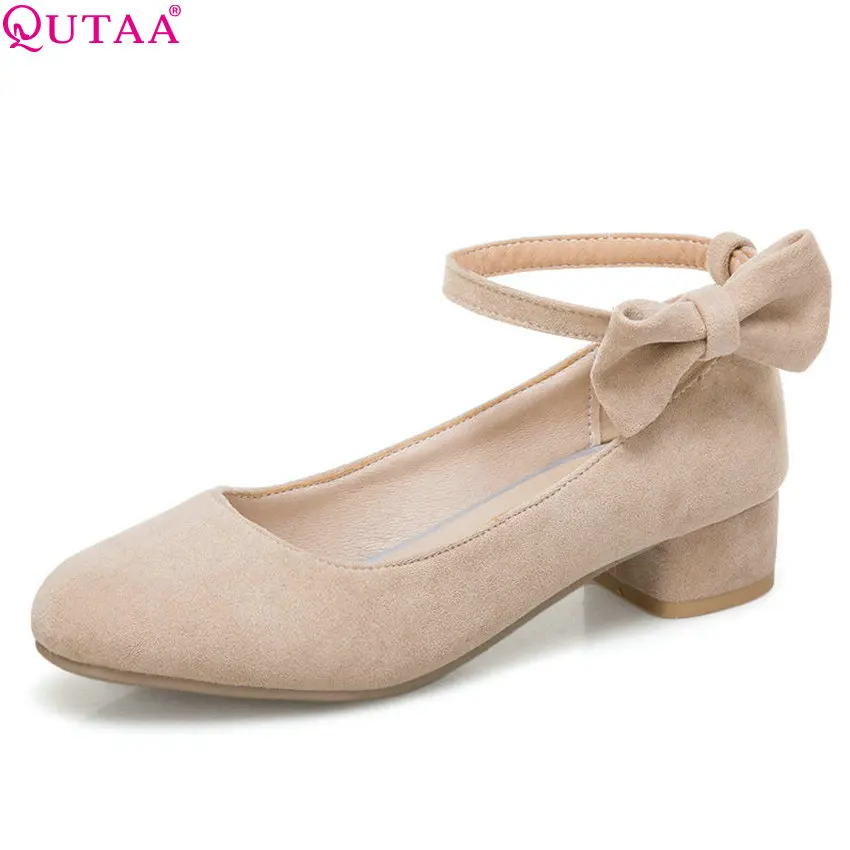QUTAA 2018 Women Pumps Fashion Women Shoes Square High Heel Round Toe Platfform Flock Buckle Shallow Women Pumps Size 34-43
QUTAA 2018 Women Pumps Fashion Women Shoes Square High Heel Round Toe Platfform Flock Buckle Shallow Women Pumps Size 34-43