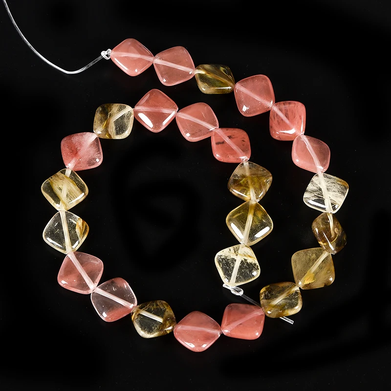 More Colorful yellow with cutting Transparent tones Pink and Lovely Watermelon Crystal Bead Necklace
More Colorful yellow with cutting Transparent tones Pink and Lovely Watermelon Crystal Bead Necklace