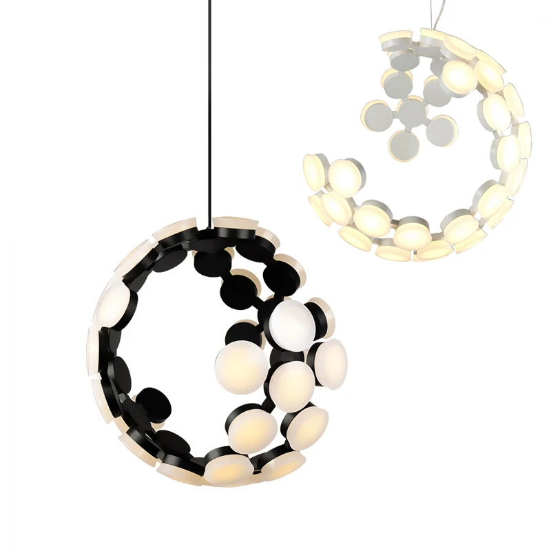 Nordic Art Pendant Light 36 head Acrylic lampshade aluminum Kung Led hanging Lamp black white modern Lamparas droplight warm
Nordic Art Pendant Light 36 head Acrylic lampshade aluminum Kung Led hanging Lamp black white modern Lamparas droplight warm