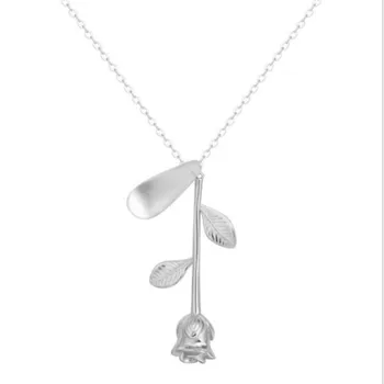 LULU-PIG Hot selling new 925 sterling silver rose drop crystal necklace handmade creative jewelry woman N0290
LULU-PIG Hot selling new 925 sterling silver rose drop crystal necklace handmade creative jewelry woman N0290