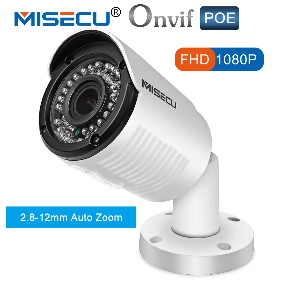MISECU Motorized Zoom Camera 48V POE 1080P 2.8-12mm len 42pcs I lR leds Bullet wide dynamic ONVIF P2P Night Vision PC&Mobile
MISECU Motorized Zoom Camera 48V POE 1080P 2.8-12mm len 42pcs I lR leds Bullet wide dynamic ONVIF P2P Night Vision PC&Mobile
