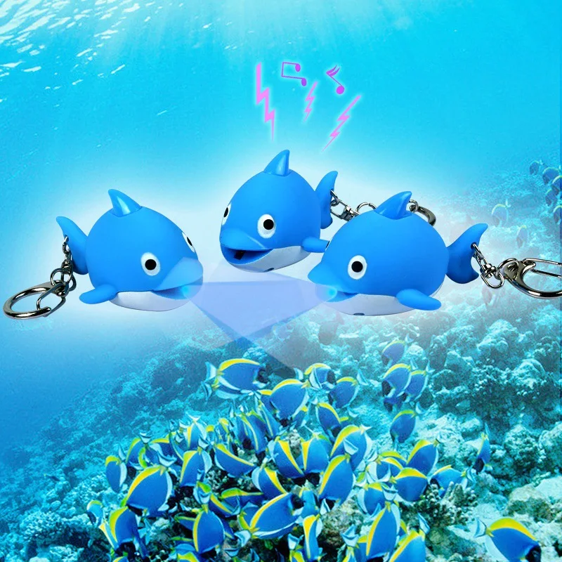 Cartoon Toy Fish LED Flashlight Sound Dolphin Keychain Lovely Marine Animals Dolphin Doll Party Gift
Cartoon Toy Fish LED Flashlight Sound Dolphin Keychain Lovely Marine Animals Dolphin Doll Party Gift